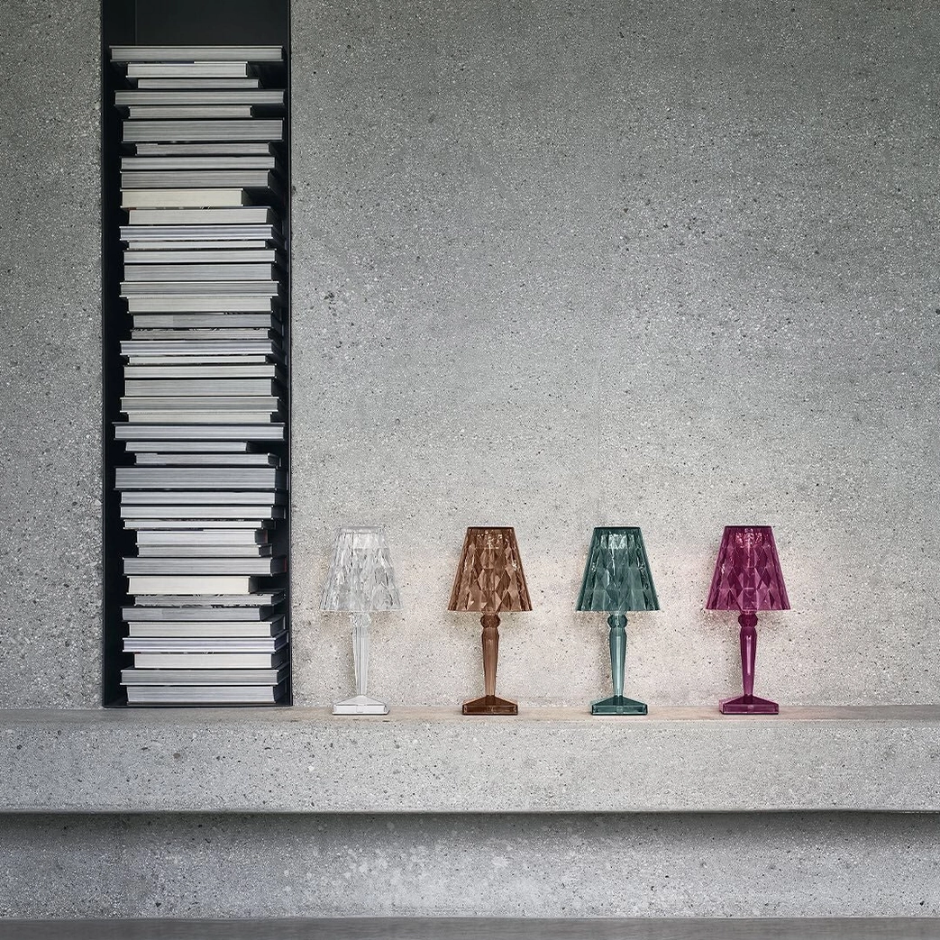 Cordless crystal lamp contemporary bedroom ambient lighting solution