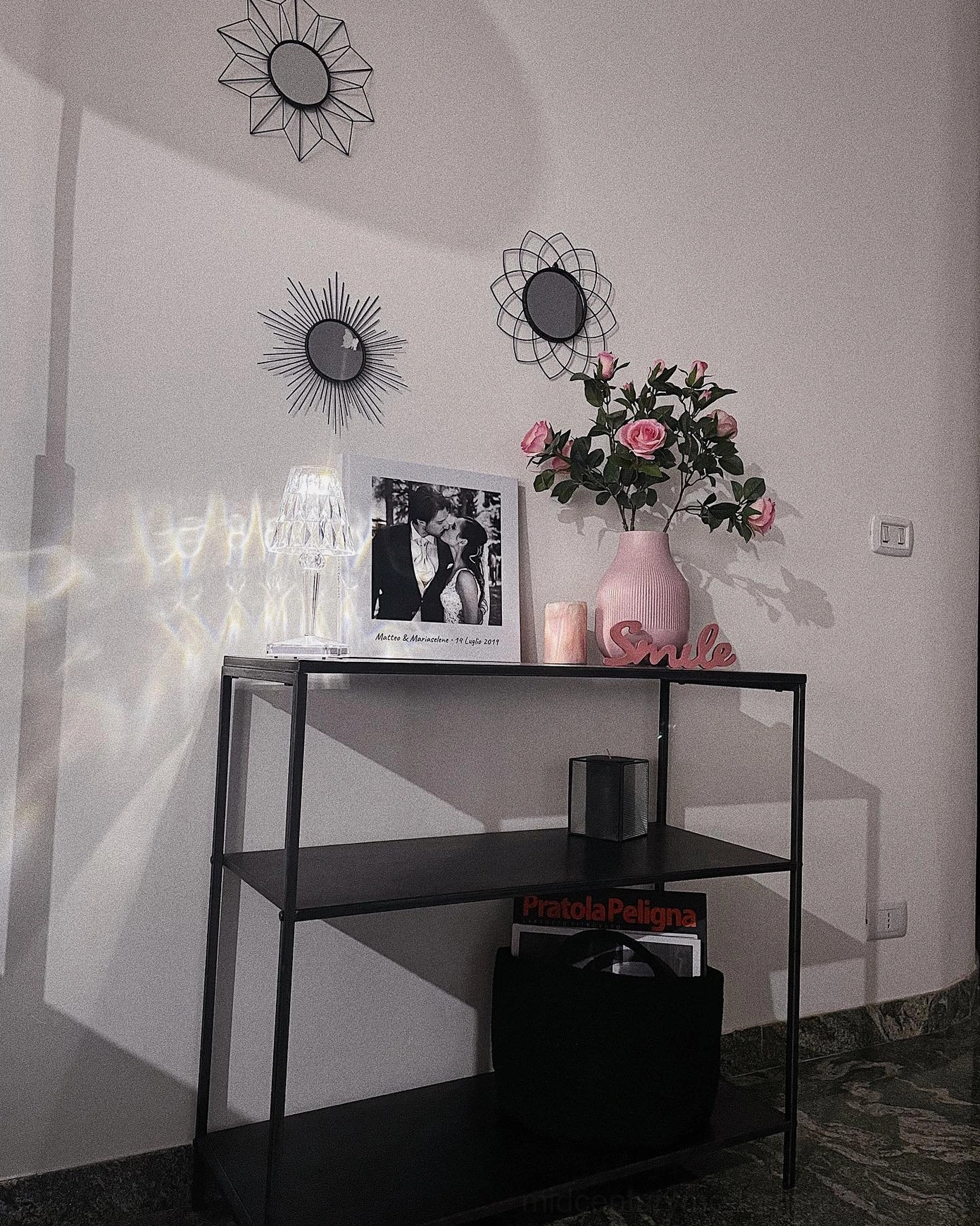 LED crystal cordless lamp hotel guest room suite lighting