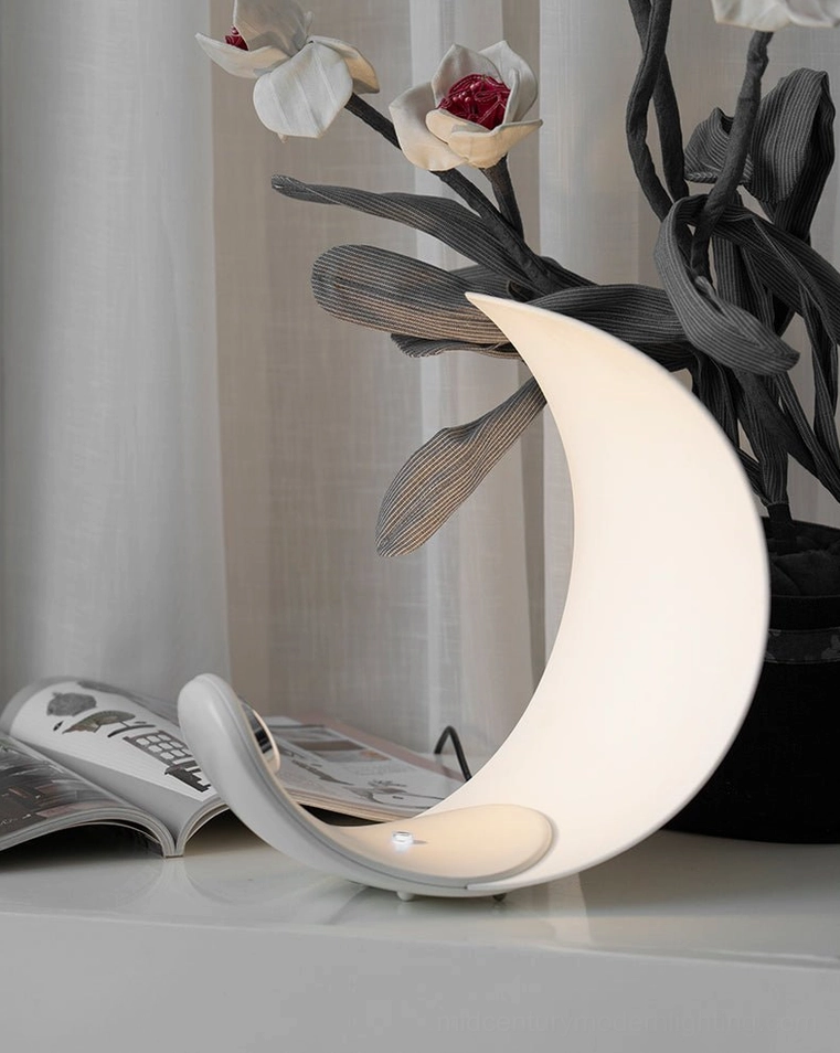 Curl LED table lamp night mode bedroom ambient warm light modern home interior