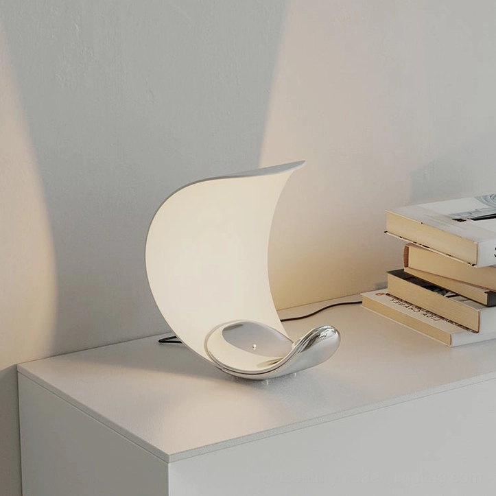 Curl crescent LED lamp warm light glow home interior minimalist modern accent