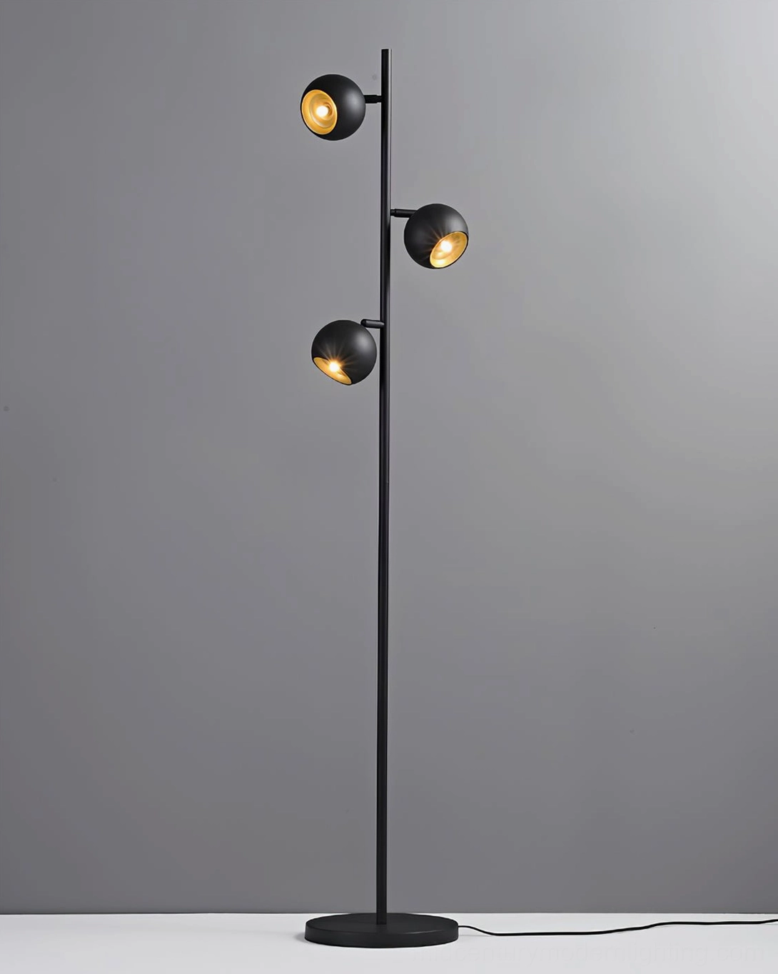 Dakota floor lamp full-body view demonstrating scale and presence in interior space