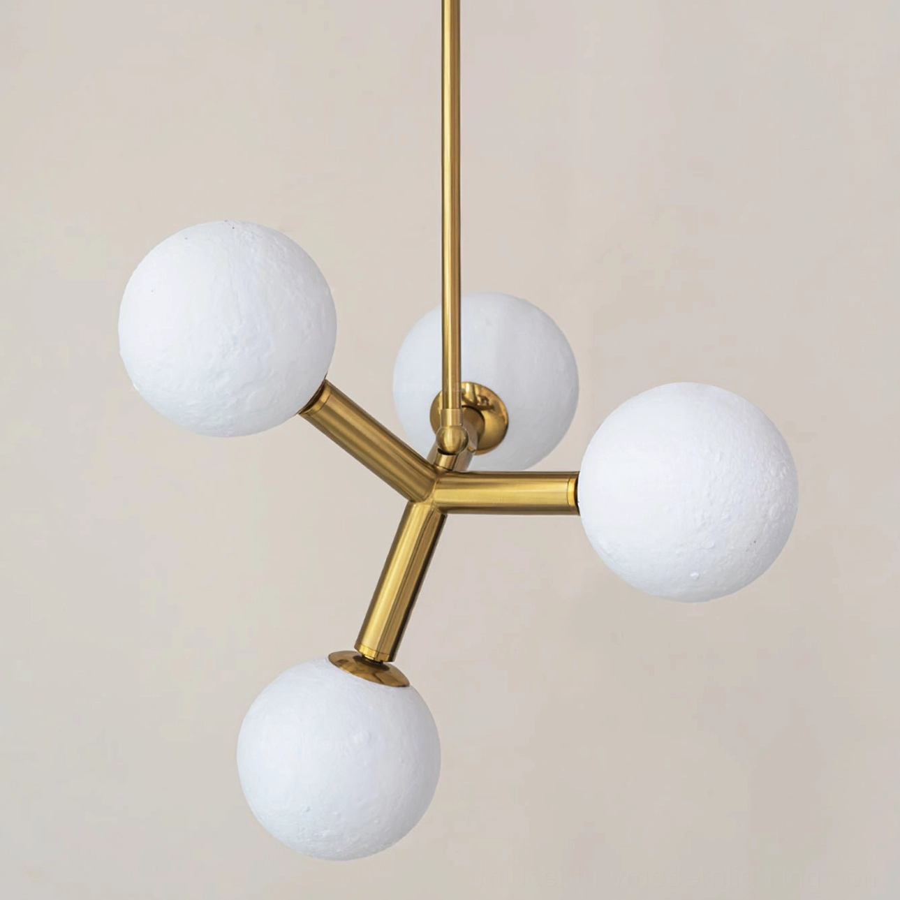 Dallas Planet mid-century modern pendant chandelier 4-head and 9-head size comparison configurations