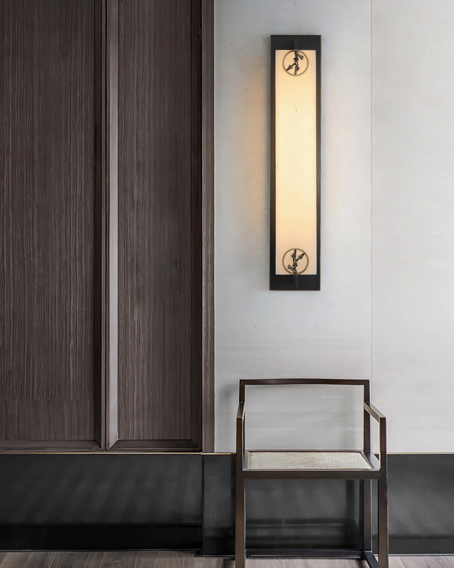Delmar mid-century modern wall sconce side angle view