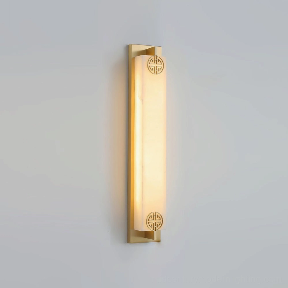 Delmar mid-century modern stone sconce design detail shot