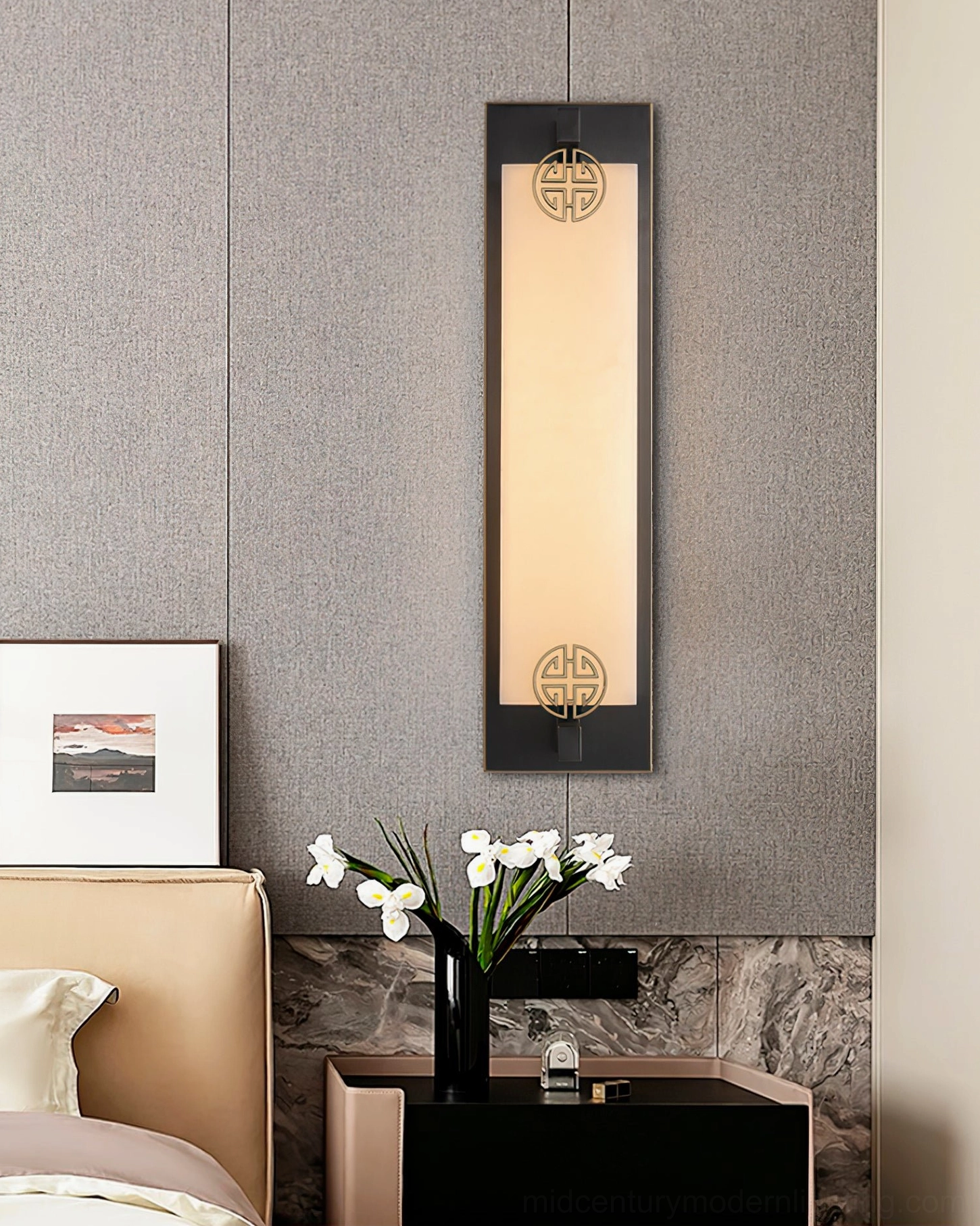 Delmar wall sconce paired arrangement symmetrical gallery installation