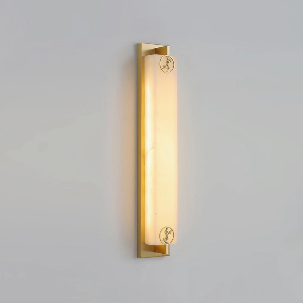 Delmar alabaster wall sconce product photograph studio background