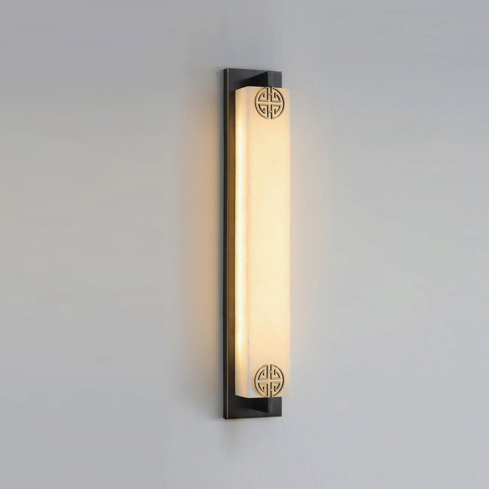 Delmar Spanish alabaster stone sconce authentic material showcase