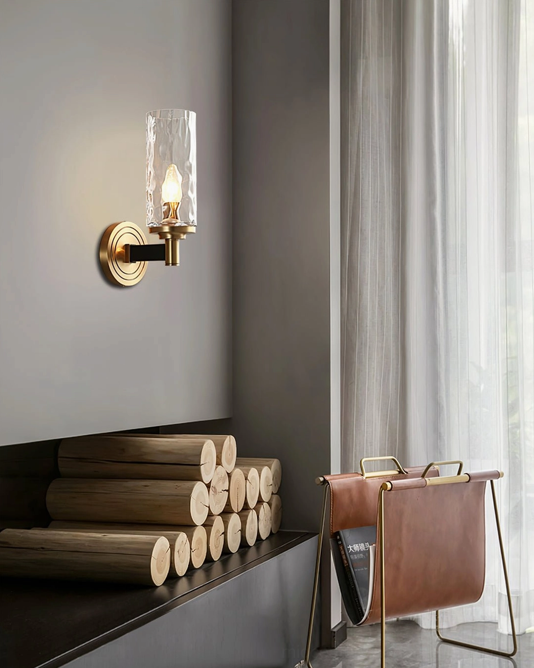Devora brass wall lamp architectural lighting design showcase