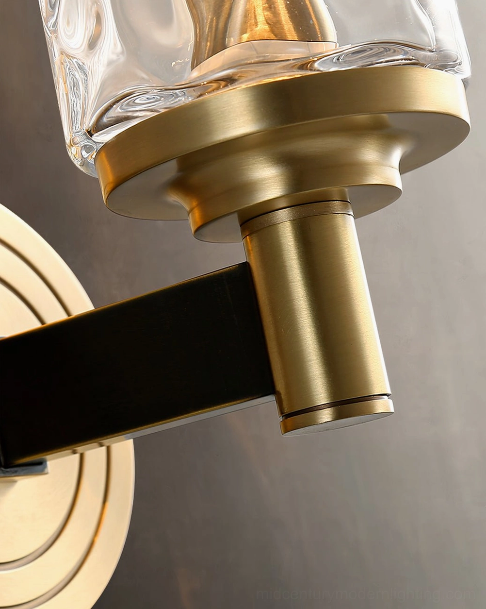 Devora wall lamp paired installation showing symmetrical mid-century modern lighting design