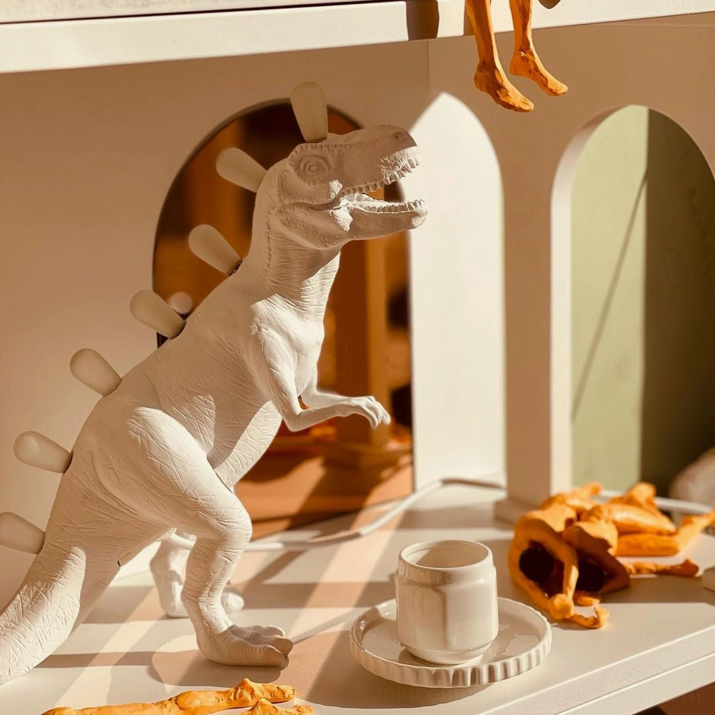 Dinosaur table lamp modern LED bulb compatibility, energy efficient illumination