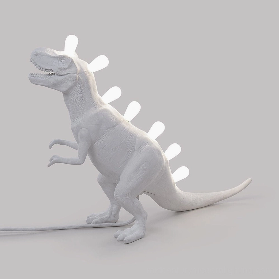 Dinosaur table lamp regional plugs, US UK EU AU socket options