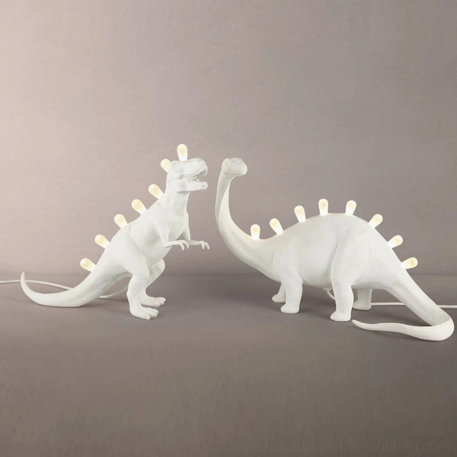 Dinosaur table lamp resin material detail, texture and finish showcase