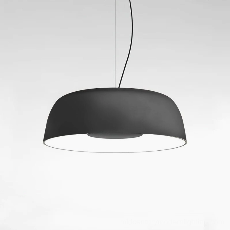 Blue Djembe pendant lamp in serene hygge-inspired interior with natural wood and textiles