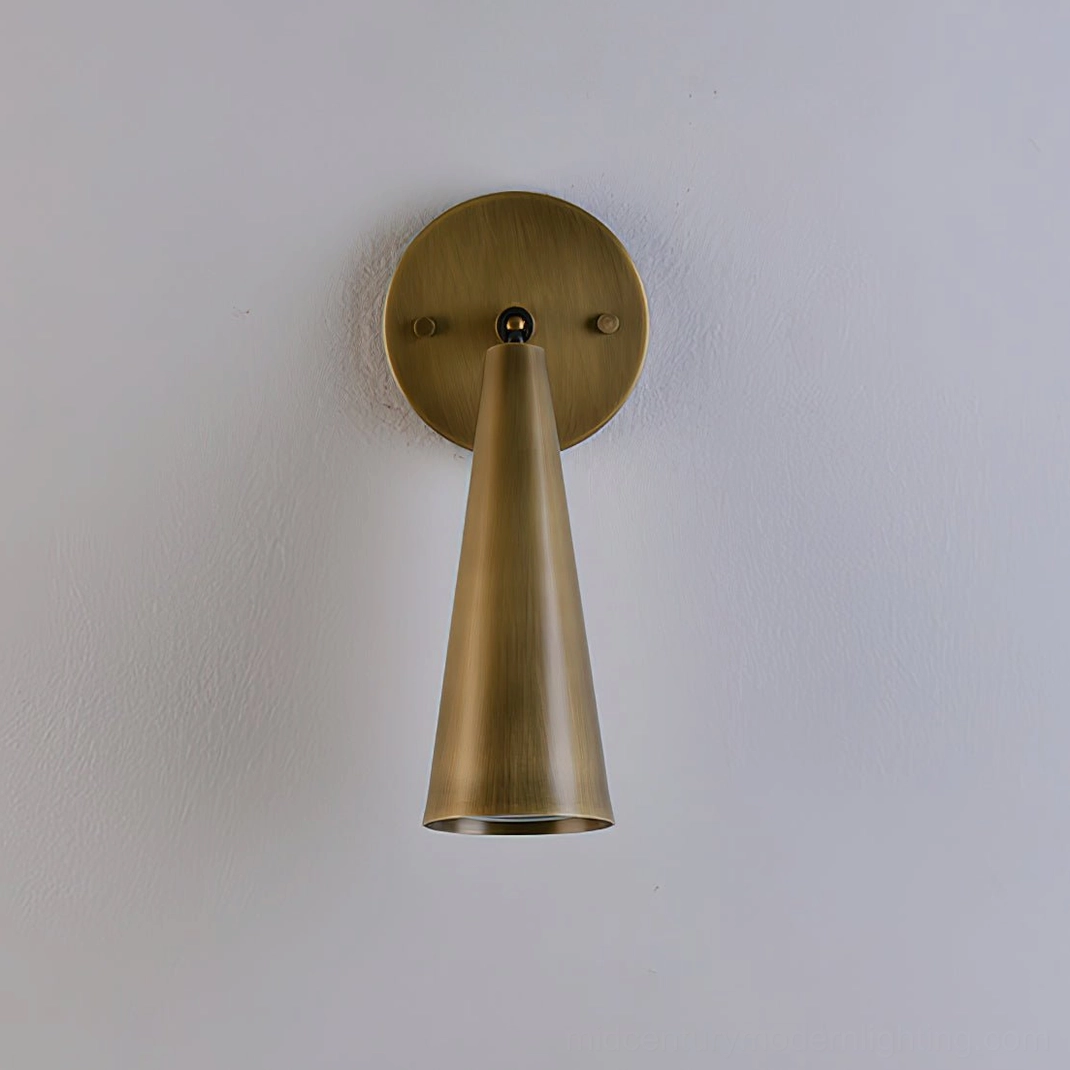 Donna adjustable sconce frontal view with visible mounting hardware and backplate