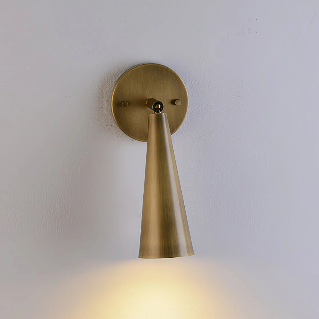 Donna mid-century sconce mounted on textured wall showing realistic installation example
