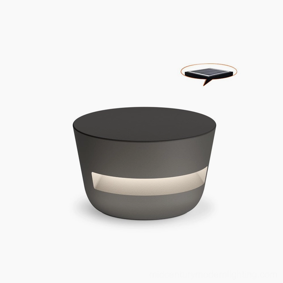 Dots solar-powered outdoor table lamp - eco-friendly renewable energy garden and patio lighting solution