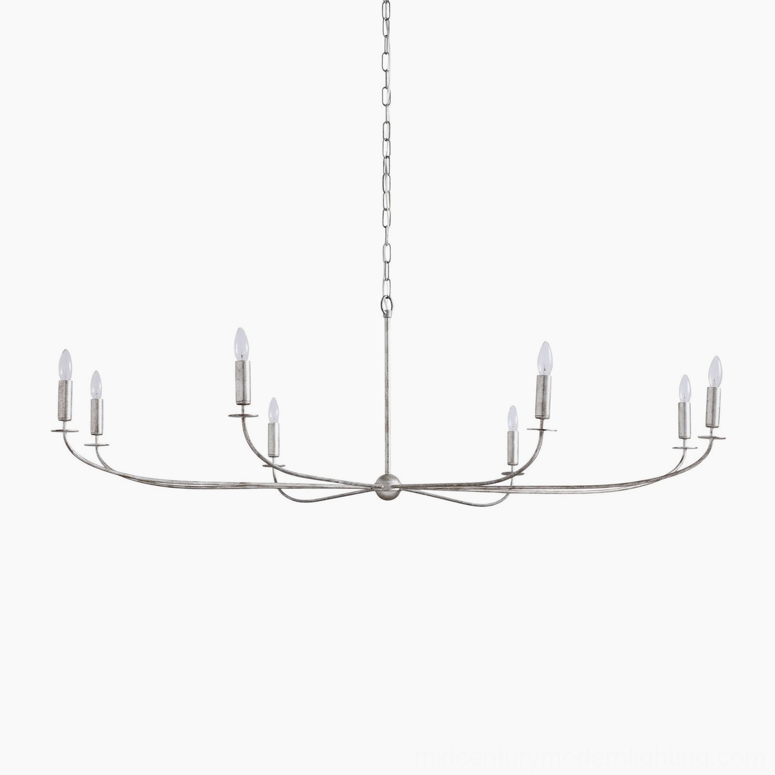 Emaani Candle Chandelier dimensional specification and installation detail, faux candleholder design