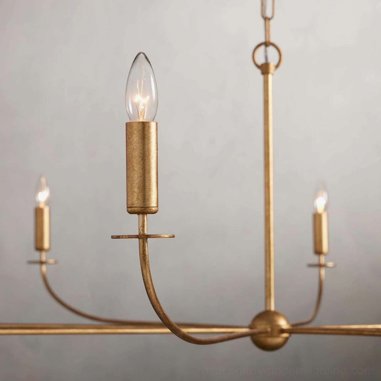 Emaani Candle Chandelier Model B 8-light in matte Black, contemporary large-scale ceiling light