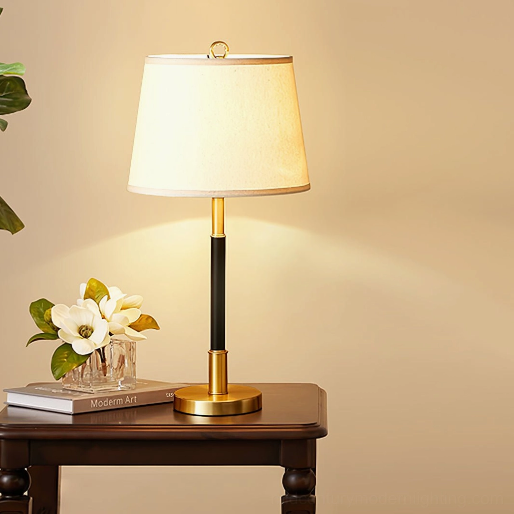 Empire Brass Table Lamp modern design with dual finish metal body options