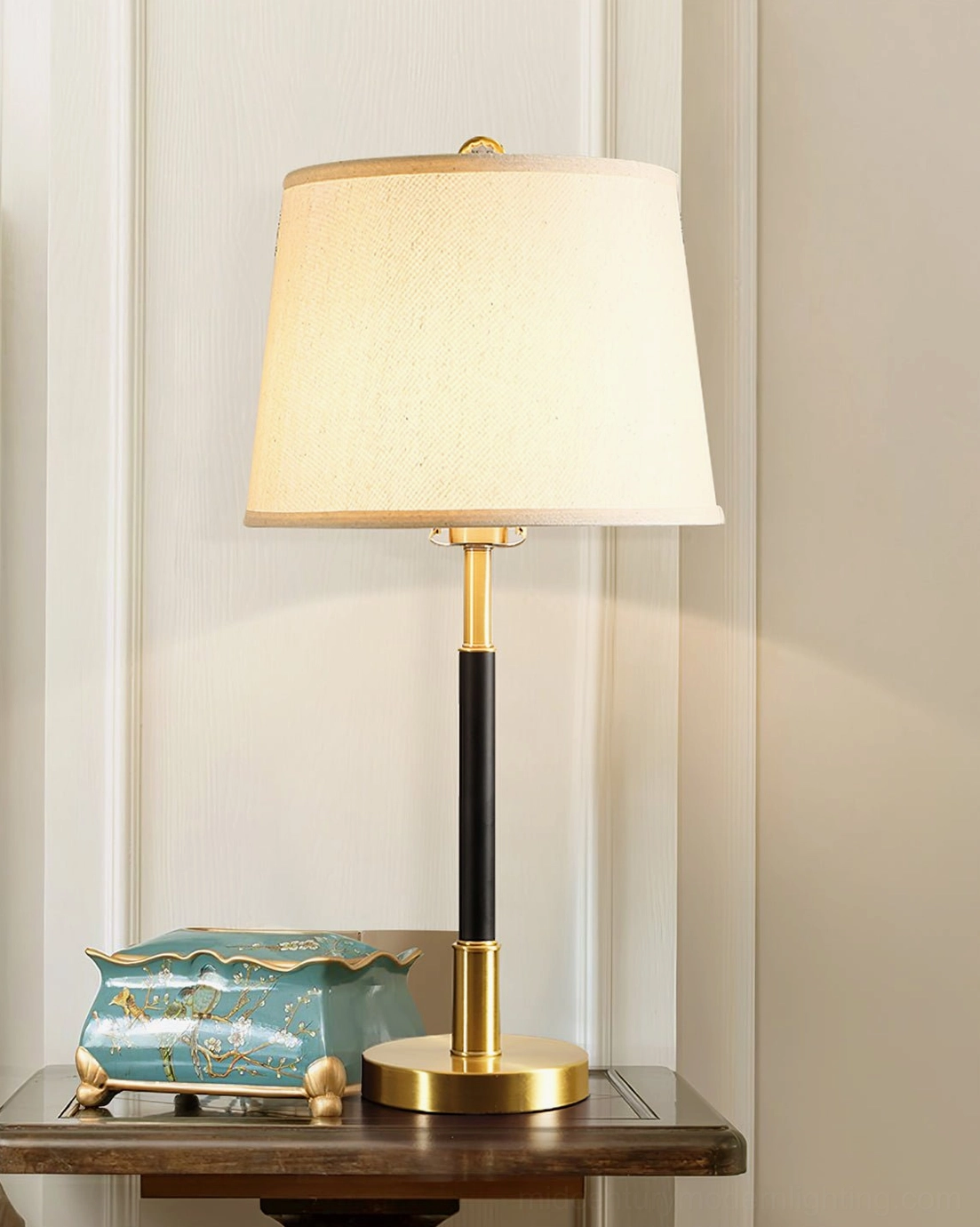 Empire Table Lamp brass and black finish elegant table lighting solution