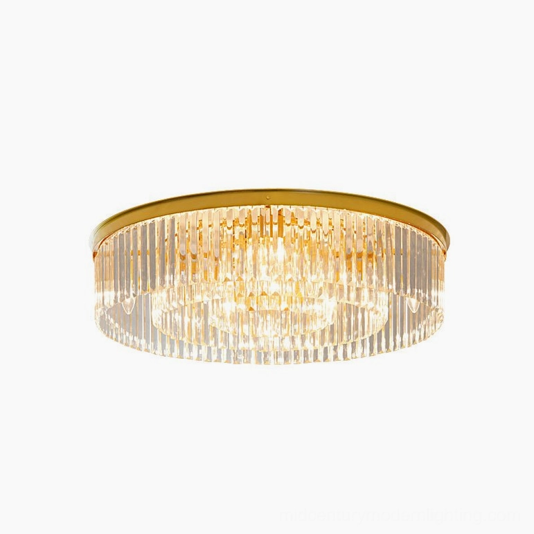 Evina grand 39.4 inch large brass ceiling light twelve E14 bulbs crystal luxury