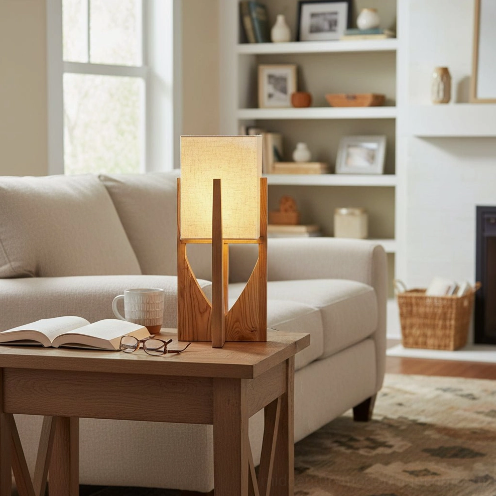 Fairbanks modern table lamp cozy living room coffee table side table placement