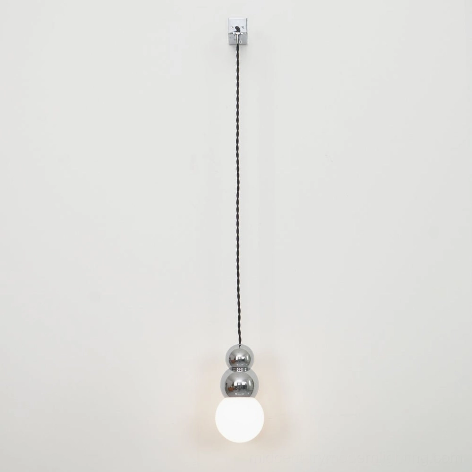 Frosted ball wall pendant sconce, diffused lighting effect, modern geometric pendant design