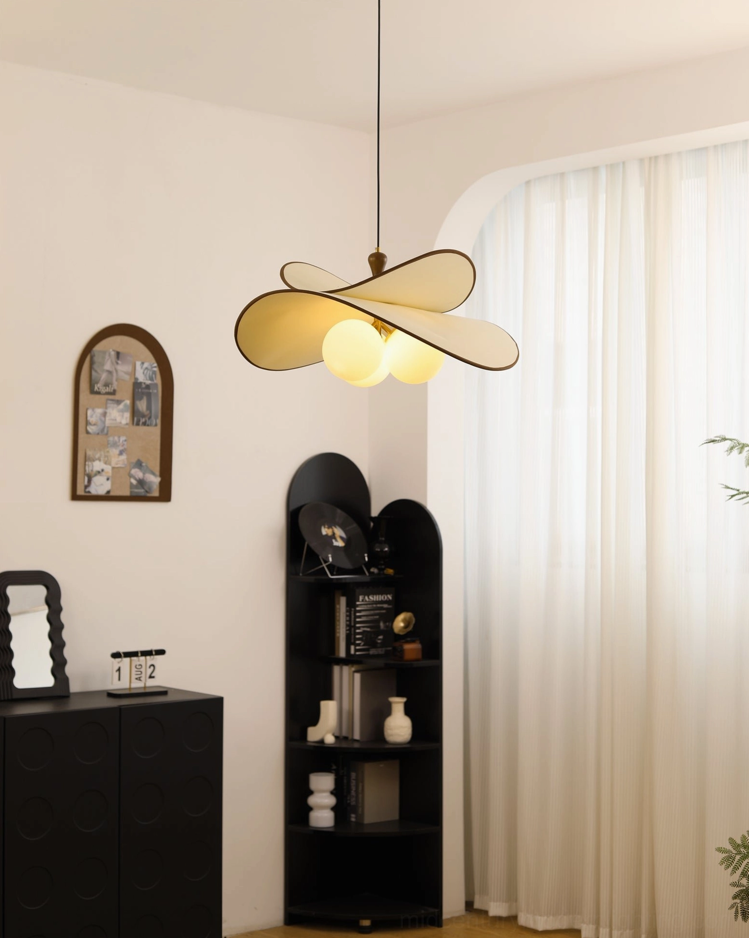 Fyano pendant sculptural petal light fixture artistic design contemporary home interior
