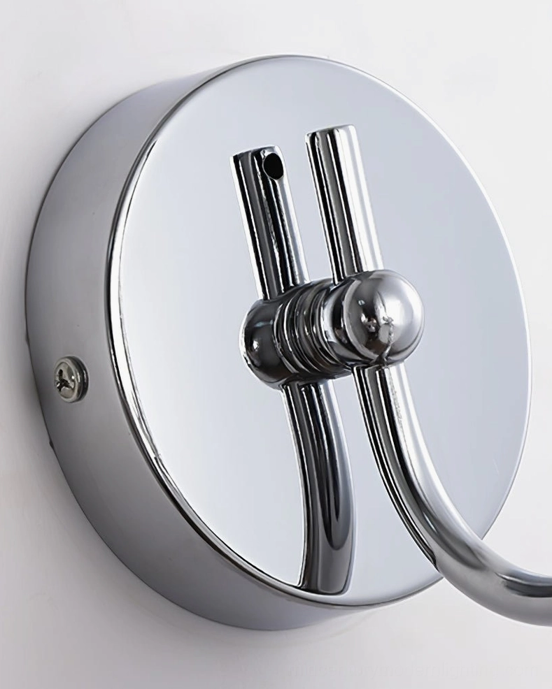 Galaxy Lux polished chrome circular mounting plate and precision locking hardware in macro detail view, installation focus