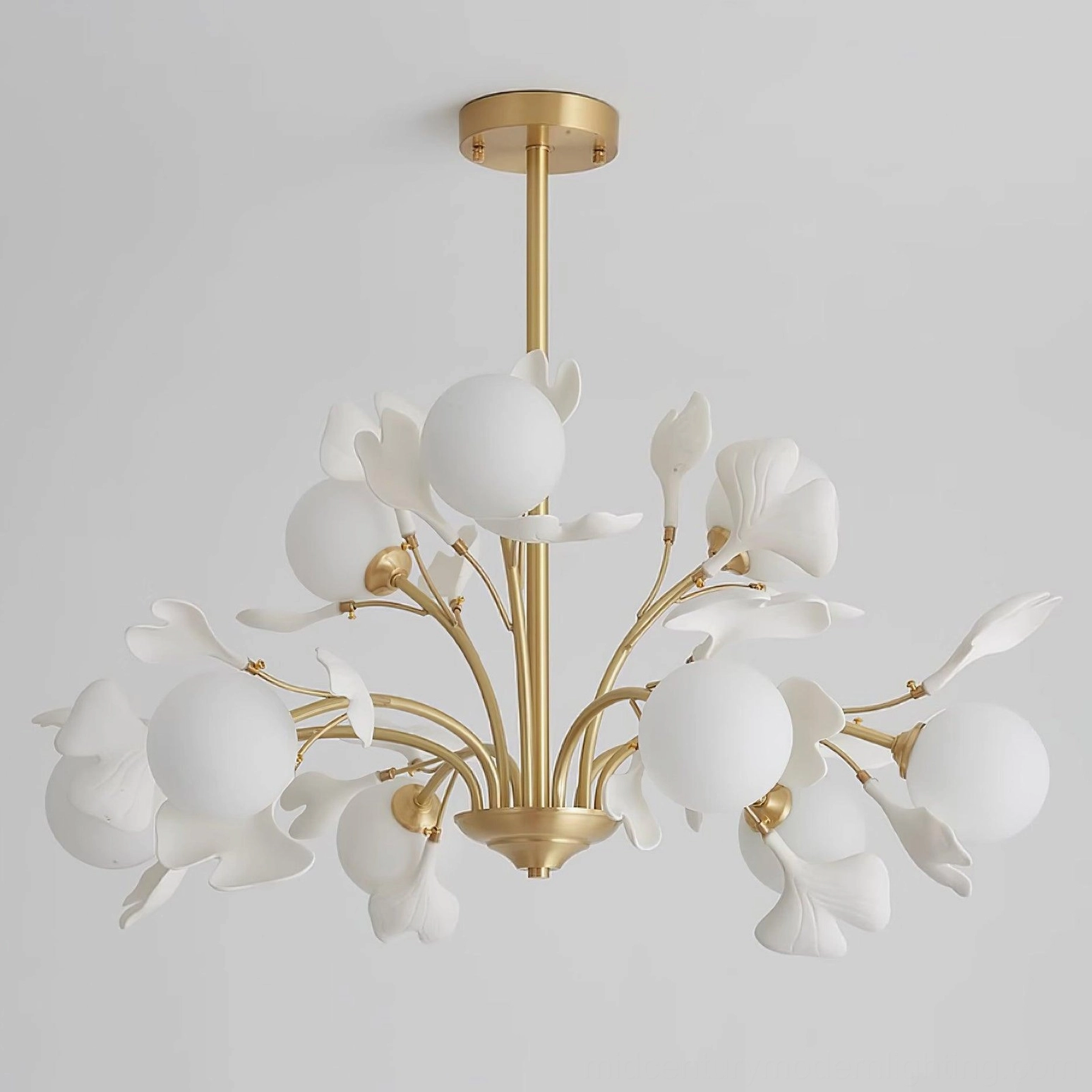 Gingko chandelier lighting performance warm ambient glow illumination