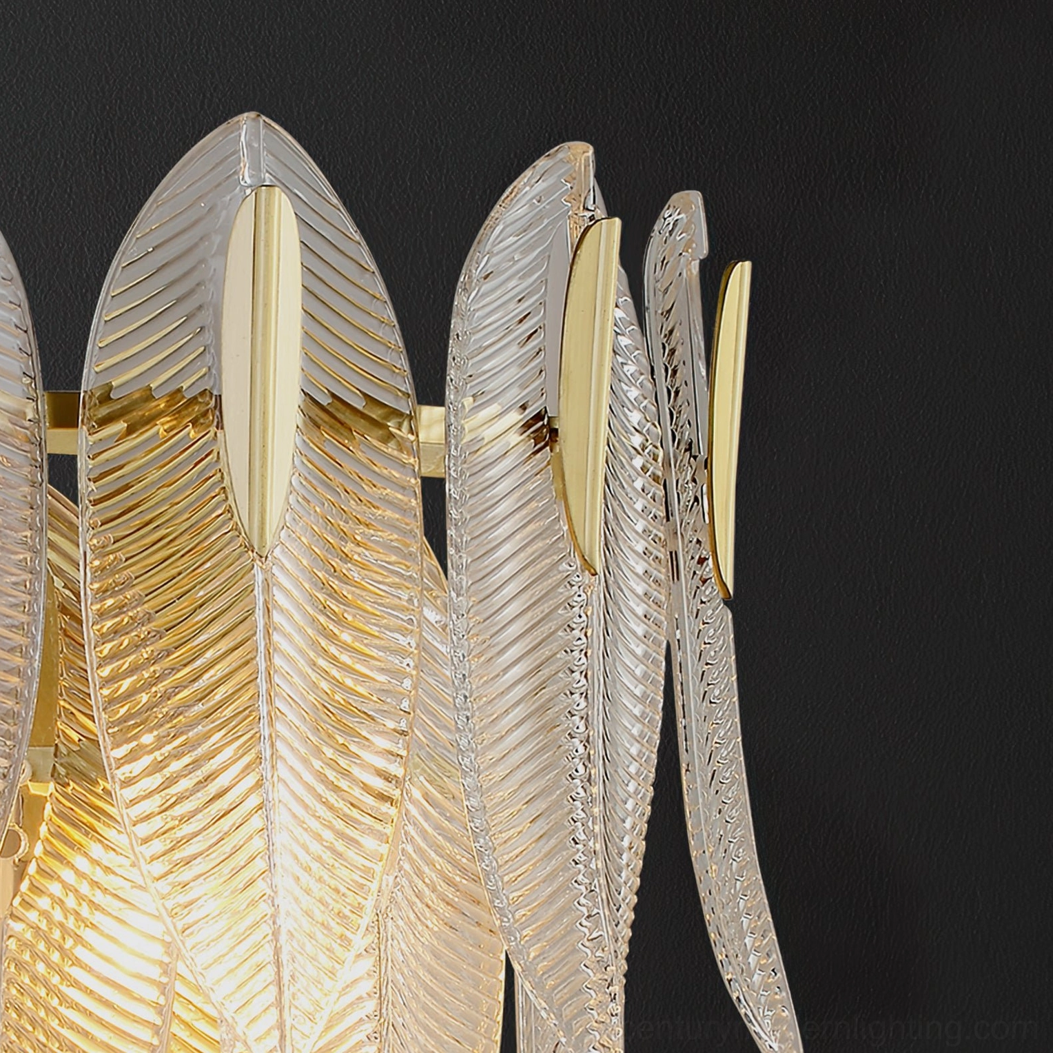 Model C Giulia brass wall lamp showcasing larger scale with premium polished brass construction