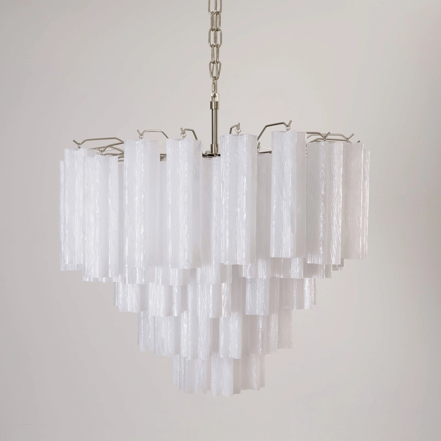 Glacier Tubular Chandelier frosted glass modern pendant light architectural design