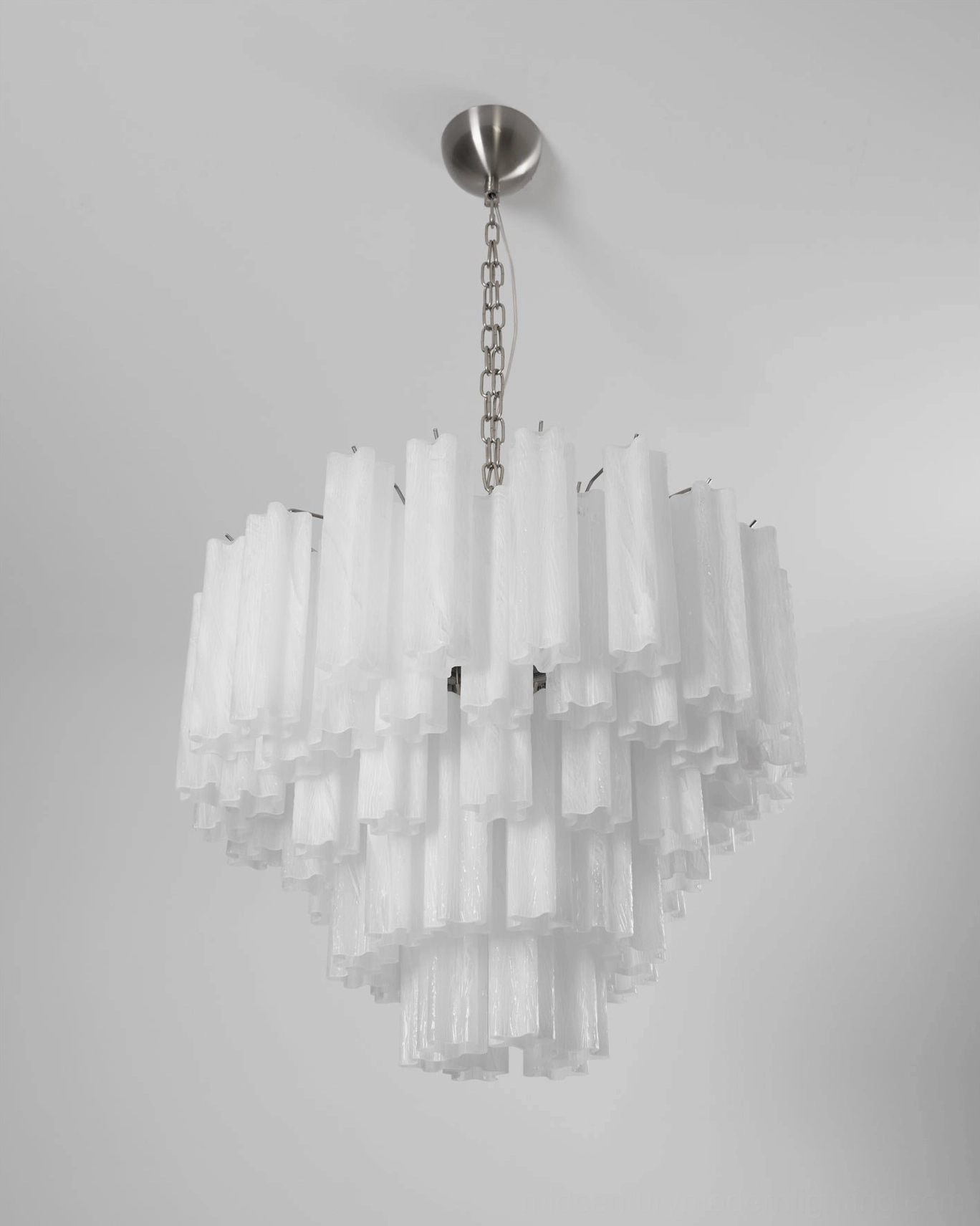 Glacier Tubular Chandelier nickel polished hardware contemporary lighting fixture
