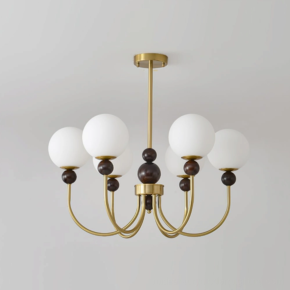 Modern glass pendant chandelier, complete set with hardware and instruction materials
