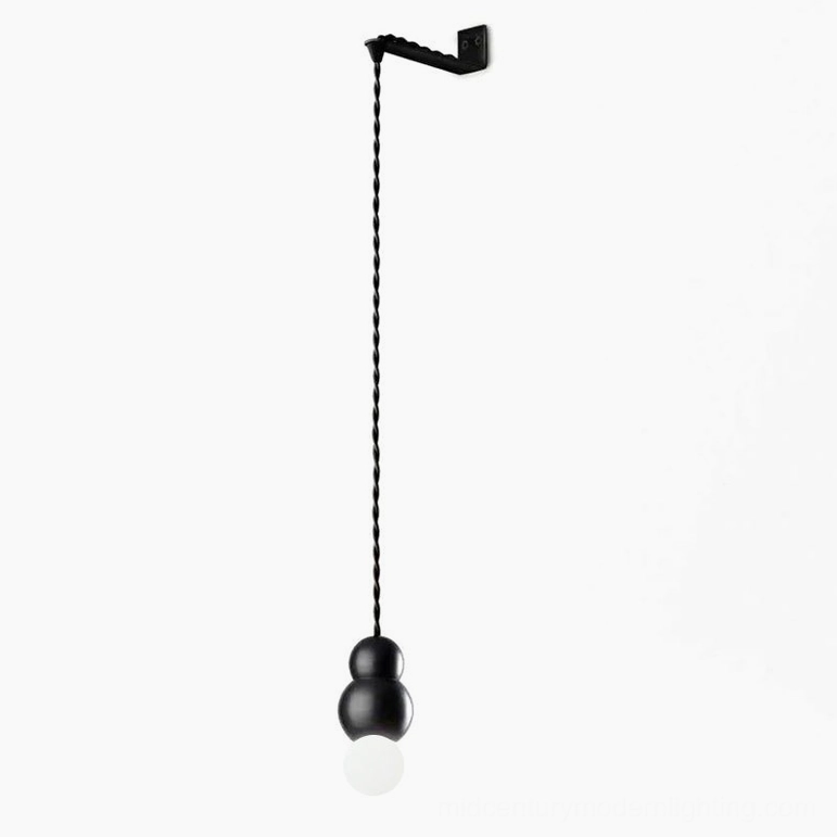 Gold brass ball wall sconce small size, bedroom accent lighting, intimate pendant design