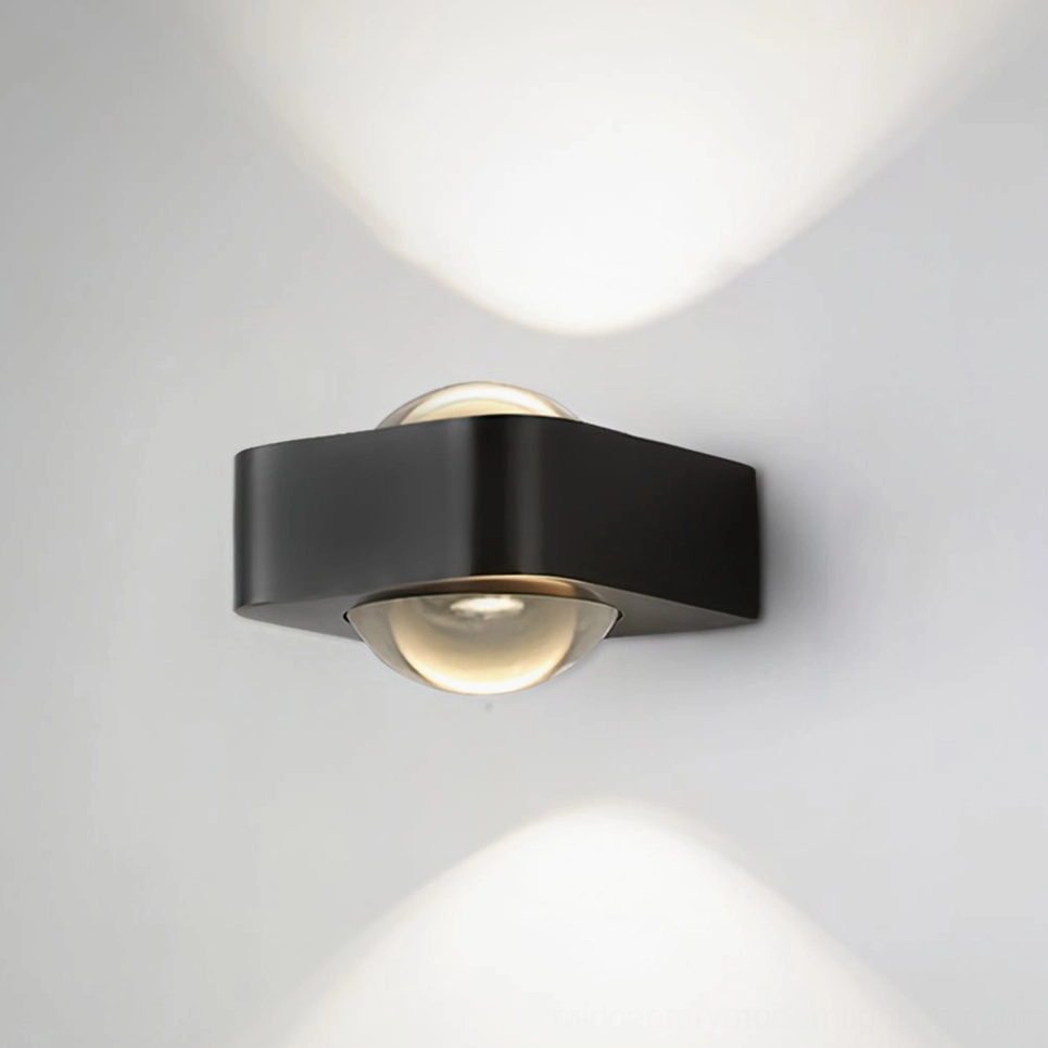 Grace black wall sconce pair adjacent installation hallway lighting