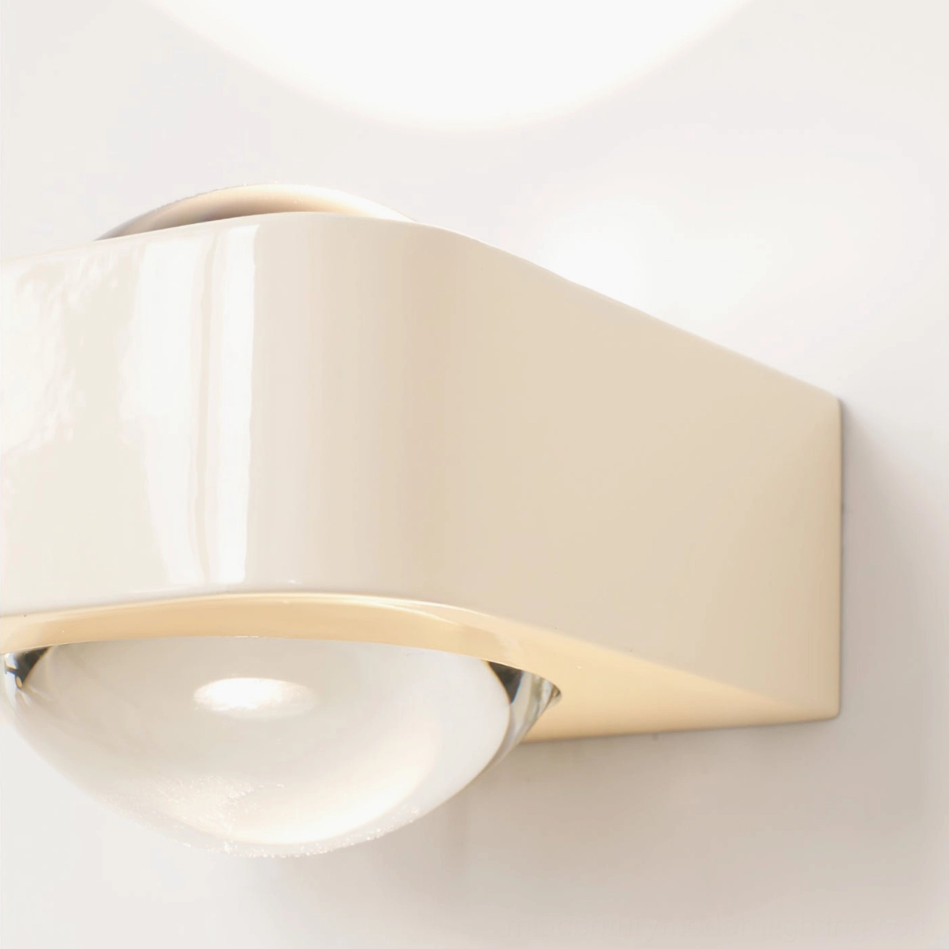 Grace LED wall sconce tempered glass metal frame construction detail
