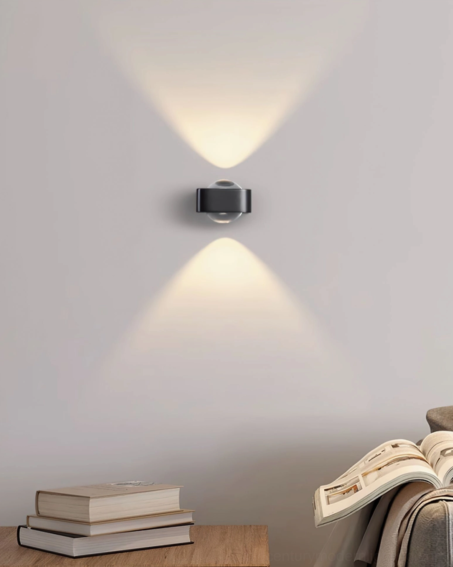 Grace minimalist wall sconce LED lighting fixture architectural detail