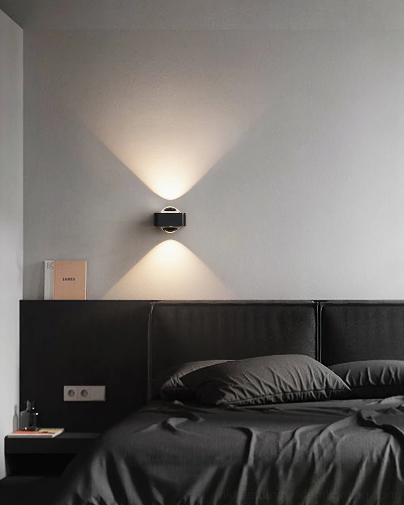 Grace wall sconce mounted on interior wall accent installation