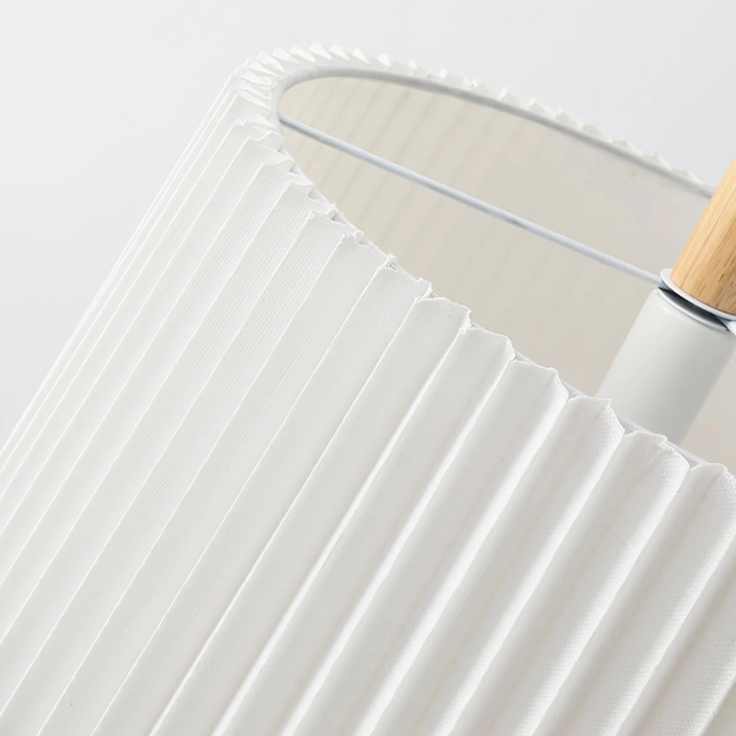 GT6 pleated fabric shade close-up showing vertical pleating texture and light diffusion quality