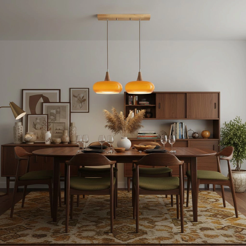 Hailie pendant lamp installation showing fixture canopy and ceiling mount hardware detail