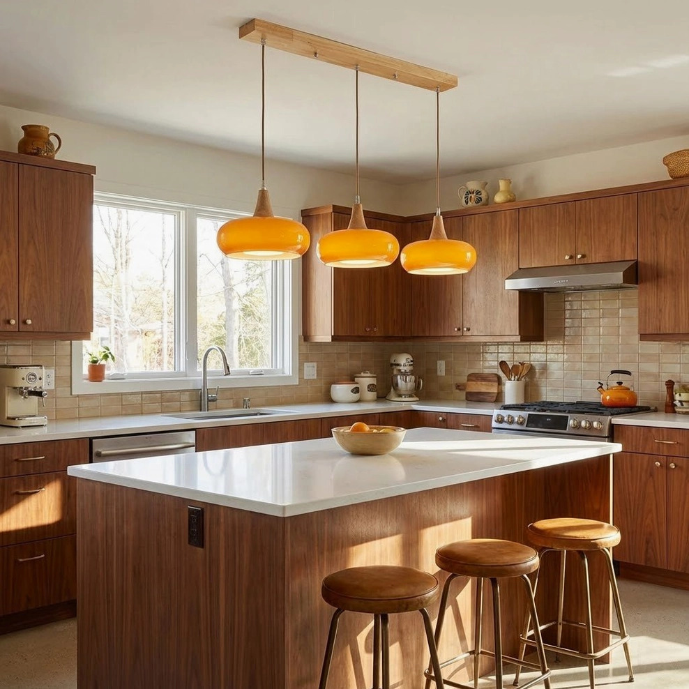 Hailie single head pendant lamp ambient lighting showcase in contemporary living space