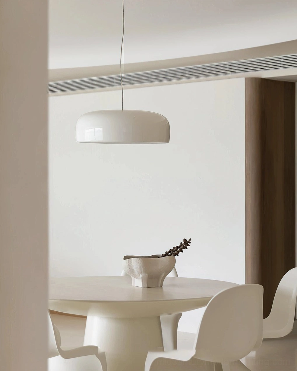 Harper dome pendant in various color options, comparison view of black, white, green, and grey aluminum finish alternatives