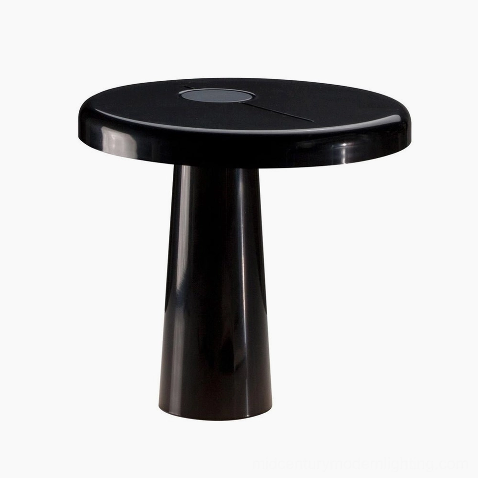 Hoop LED table lamp black finish with extended cable showing universal voltage compatibility