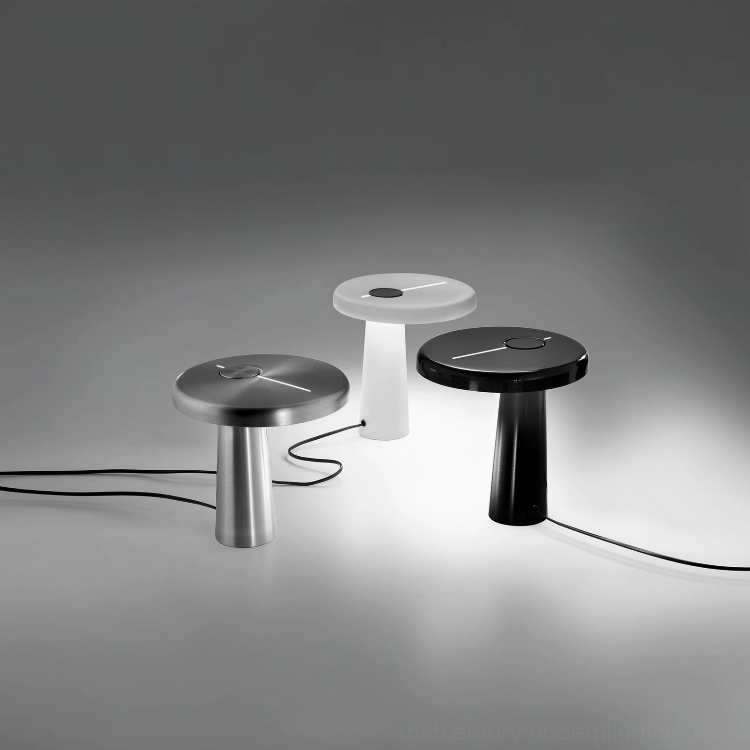 Hoop LED table lamp installation guide view showing setup and placement recommendations