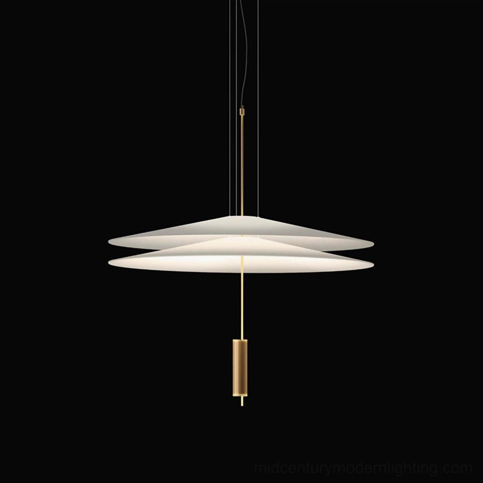 Hover Disc pendant chandelier full product shot showcasing complete suspended assembly design