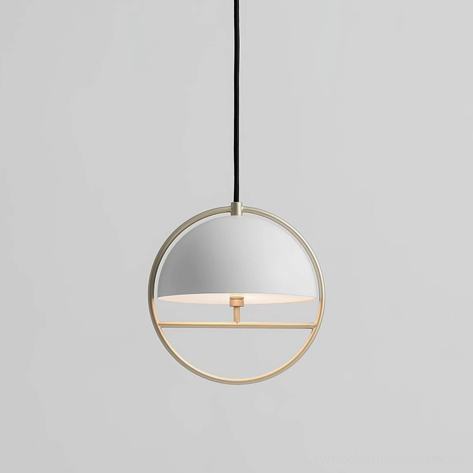 White and gold pendant lamp variant modern neutral color option for contemporary interiors