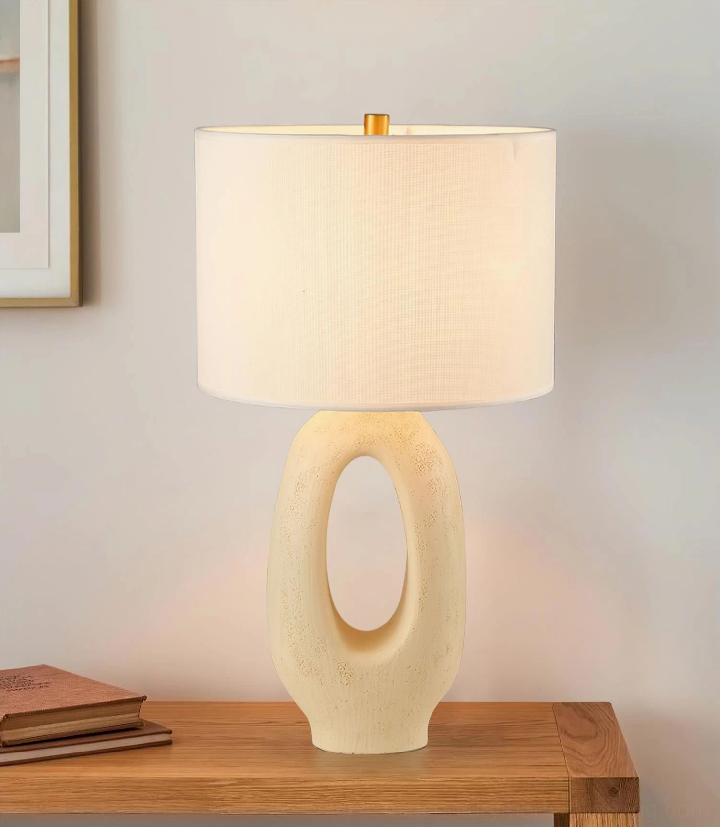 Sauce table lamp in mixed finishes displayed as interior design collection for modern home styling
