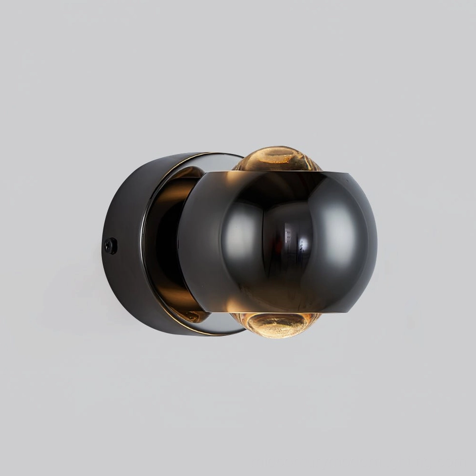 Io Verticale matte black wall lamp warm light contemporary bedroom lighting