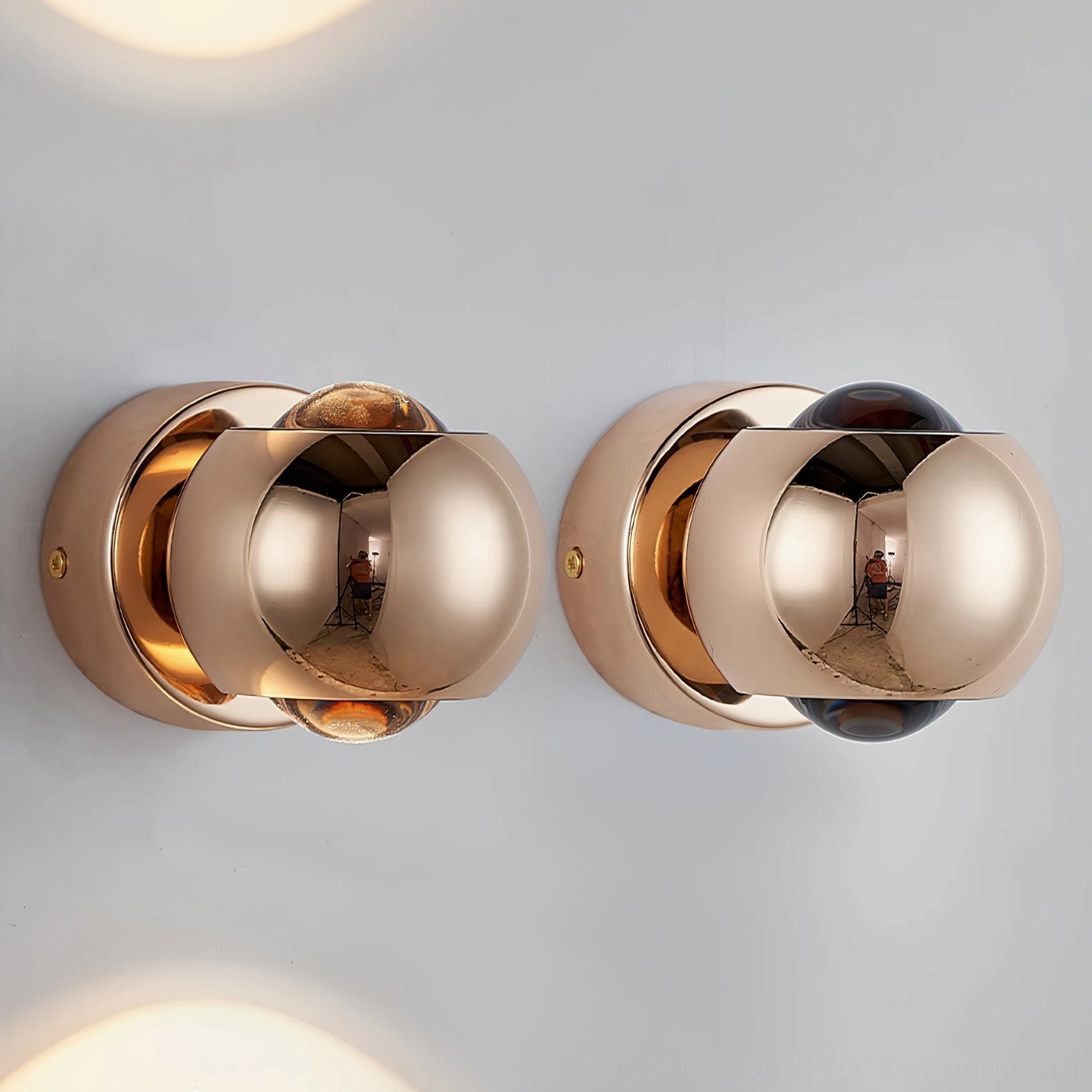 Io Verticale chrome finish wall lamp contemporary luxury metal fixture